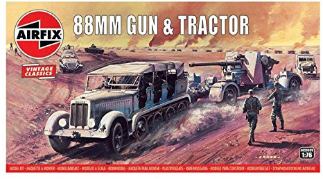 Airfix A02303V 1/76 SdKfz 7 med 88 mm platt modellbyggsats, olika, skala 1:76