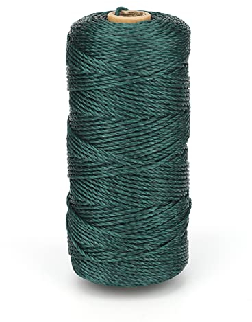 G2PLUS 130M Grün Nylonschnur,Schnur 2mm Nylon Seil,Garten Kordel Bastelschnur Wetterfest Reißfeste Schnur zum Gärtnern,Stützen von Pflanzen,Camping Handwerk Bastel