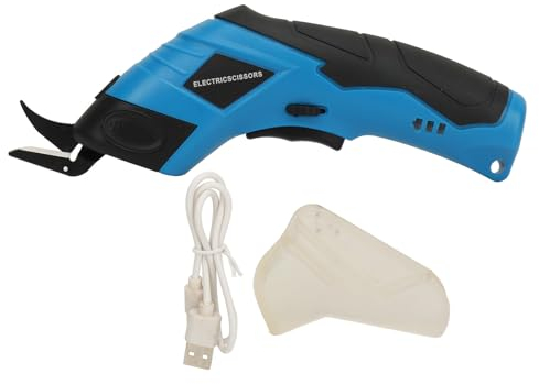 Schnurlose Elektrische Schere, Elektrischer Kistenschneider aus Wolframstahl, Eingebauter Wiederaufladbarer Lithium-Akku, Zum Schneiden von Pappe, Leder, Kunststoffmatten,