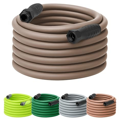 Flexzilla Colors SwivelGrip Garden Hose 5/8 in. x 75 ft., Lightweight All-Weather Water Hose, Durable and Flexible, Leak-Free Connections, Brown Mulch