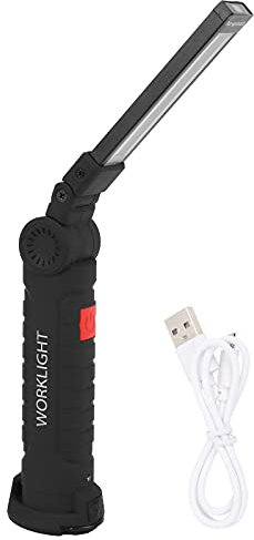 Lámpara de trabajo LED, lámpara de inspección, antorcha magnética recargable 1800mAh para reparación de automóviles, bajo el capó, casa, garaje, emergencia