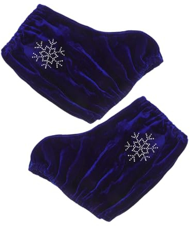 Milisten Couvre-Bottes De Patinage Artistique Housse De Protection pour Chaussures De Patinage sur Glace Et Patins À roulettes Confort pour Enfants Et Adultes 2 Pièces Bleu