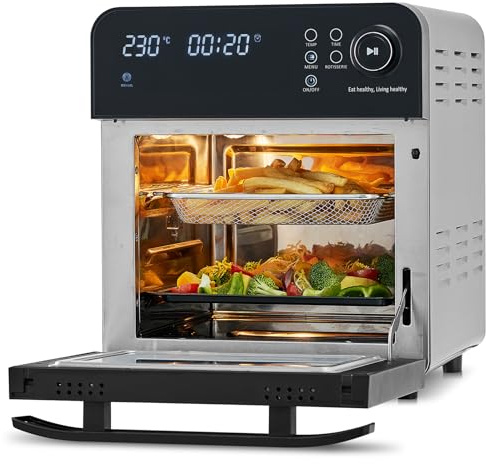 Air Fryer Oven, CUSIMAX 14.5L Digital Air Fryer for Home Use, 16-in-1 Countertop Convection Oven with LED Touchscreen, for Fryer Dehydrate Rotisserie Bake Oil-Free