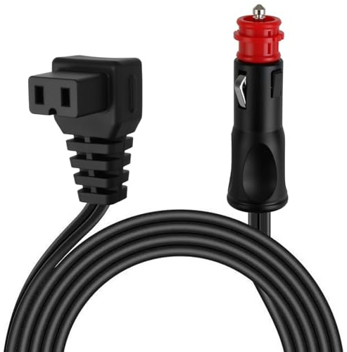 Cable de nevera para refrigerador de coche 12V/24V Cable encendedor de cigarrillos 2M Cable para toma de cigarrillos para Alpicool Mobicool Dometic ICECO Camping Gaz Familia Viaje - Negro