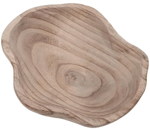 Gatuida Ciotola Abbeveratoio Uccelli in Legno Naturale Rustico Fontanella da Giardino Versatile per Patio e Balcone Vasca Acqua per Uccellini e Impollinatori Sostituto Fontana Esterno