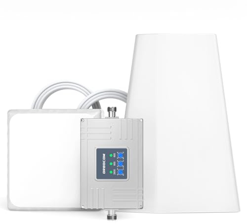 ORBOCOM Ripetitore Segnale Cellulare Banda 20/8/7 4G 3G Supporta Wind Tre TIM e Iliad, ecc Amplificatore Segnale Cellulare Per la Casa Ufficio Ripetitore GSM con Antenna Omni