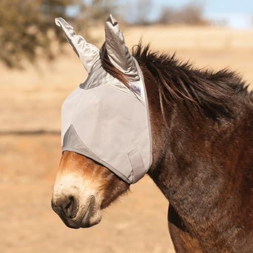 Cashel Crusader Mule Fly Mask, Standard with Ears (Grey, Mule Draft)