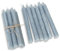 Loberon Kerze 12er Set Bauceau, Rustikales Finish, von Hand Veredelt, Durchgefärbt & Geruchsneutral, Stabkerzen, Dekoration, Paraffinwachs, graublau