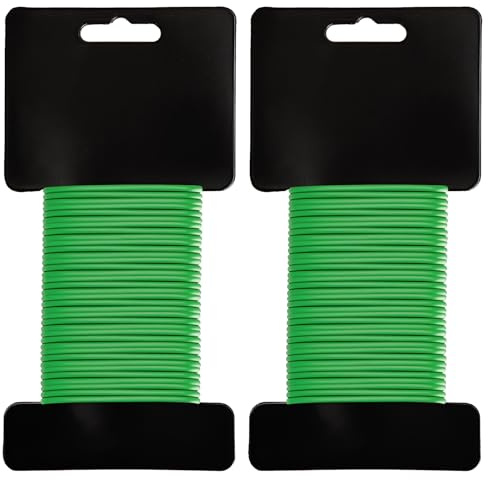 SPROUTMAVEN 2.5mm 20M Gartendraht, Flexibler Pflanzendraht, Garten Draht zum sichern und stützen von Tomaten, Blumen, Pflanzen (2stk10M)