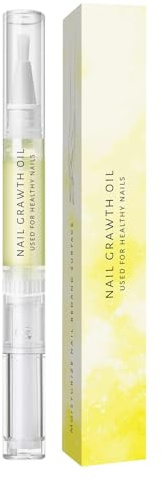 Nybhyjka Lot de 2 huiles de croissance des ongles - Huile cosmétique de croissance des ongles - Huile d'arbre à thé - Vitamine E et aloe - Pour hydrater et réparer les fissures des ongles