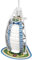 EXPLORA - Burj Al Arab - Puzzles 3D - 540018-17 Pièces - Monument - Niveau 2 - sans Colle Ni Ciseaux - Educatif - Emirats Arabe Unis - Jeu de Construction - Cadeau - Maquette - À Partir de 5 Ans