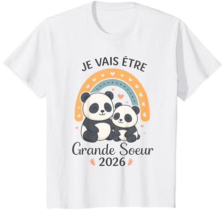 Enfant Je Vais Être Grande Sœur - Panda Future Grande Sœur T-Shirt