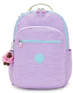 Kipling Seoul - Zaino da donna per computer portatile da 15, resistente, capiente, con spallacci imbottiti, custodia protettiva integrata, Lavanda famosa, M, Casual