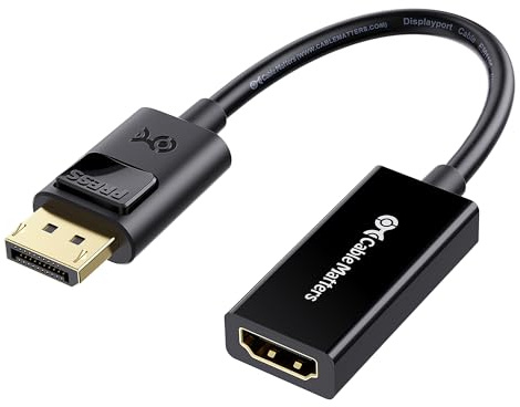 Cable Matters 2-Pack DisplayPort to HDMI Adapter (DP to HDMI Adapter is NOT Compatible with USB Ports, Do NOT Order for USB Ports on Computers)