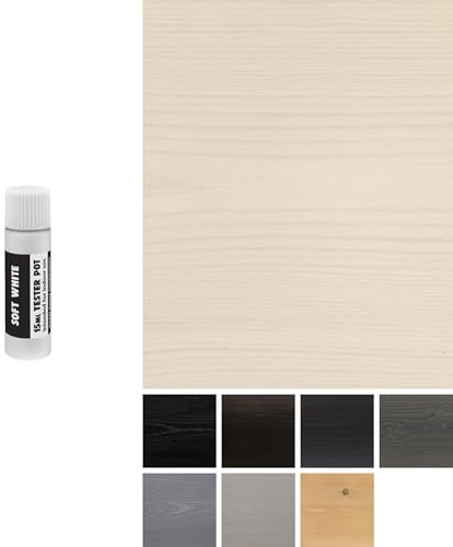 Littlefair's Wood Stain Water-Based - (Soft White) – Non-Toxic, Eco-Friendly & Quick Drying - Easy-to-Apply, Concentrated Formula for All Wood Types – 15ml Tester Pot