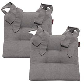 Stuhlkissen Sitzkissen Schleifenband Auflage Polster Stuhl Stuhlauflage Rattanstühle extra dick Esszimmerstühle 2er Set Indoor Outdoor
