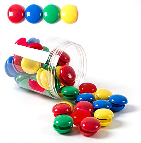 Magnete für Magnettafel, Tiberham 80 Stück 20 mm Runde Kühlschrankmagnet Haftmagnete für Whiteboard, Magnettafel, Magnetwand, Pinnwand, Kühlschrank - 4 Farben Sortiert