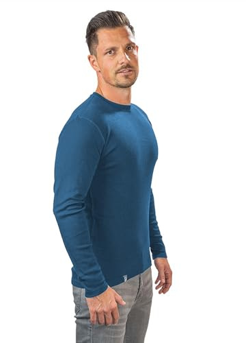 ALPIN LOACKER Camiseta de Manga Larga, 100% Lana de Merino - Suave y Secado Rápido - termorreguladora para Cotidiano, Deportivas, Senderismo Escalada Trekking, Cámping y Esquí - Hombre Mujer Niños
