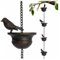 Regenwasserkette, Regenkette Ablaufkette 2.4 m Regenkette für Dachrinnen/Balkon/Vordach, Anthrazit