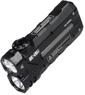 LOOP GEAR EDC Lampe de poche rechargeable avec batterie 6000 mAh, 2850 lumens lampe torche led ultra puissante, 7 modes, powerbank, Veilleuse,IP68 pour Camping, Randonnée