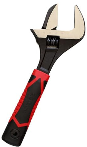 Xemnys Verstellbarer Schraubenschlüssel, 200 mm, 59 mm breite Backenöffnung, Sanitär-Waschbeckenschlüssel, 2-in-1 verstellbarer Schraubenschlüssel und Rohrzange, umschaltbar, Cr-V-Stahl