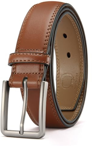 CHAOREN Ceinture Homme Cuir, Ceintures Homme Marron Noir Habillées 35mm, Idéales pour Travail Affaires et Jeans