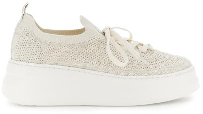 CAFèNOIR - Sneakers Slip-on con Lacci, da Donna, Colore off White, Taglia 35