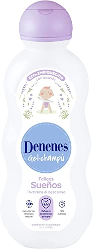 Denenes Felices Sueños - Gel Champú Eco-Enriquecida con Lavanda y 93% de Ingredientes de Origen Natural, Relajación y Cuidado Durante el Baño - 600 ml