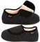 LongBay Women's Diabetic Wide Fit Memory Foam Slippers Comfy Cozy Arthritis Edema House Shoes,NEW Black,6UK
