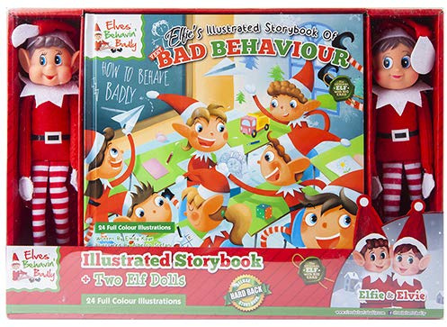 Elves Behavin’ Badly, Elfie’s Illustrated Storybook of Bad Behaviour - 24 Colouring Pages - Elfie and Elvie Dolls