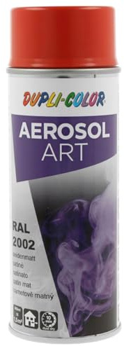 Dupli-Color Aerosol Art Lackspray Graffiti Dose - wetterfest, lichtecht und UV-beständig - Graffiti-Spray 400ml, blutorange seidenmatt RAL 2002