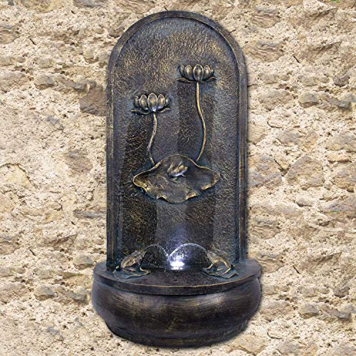 Gartenbrunnen Wandbrunnen Brunnen Zierbrunnen Zimmerbrunnen Springbrunnen Brunnen 230V mit LED-Licht Wasserfall Wasserspiel für Garten