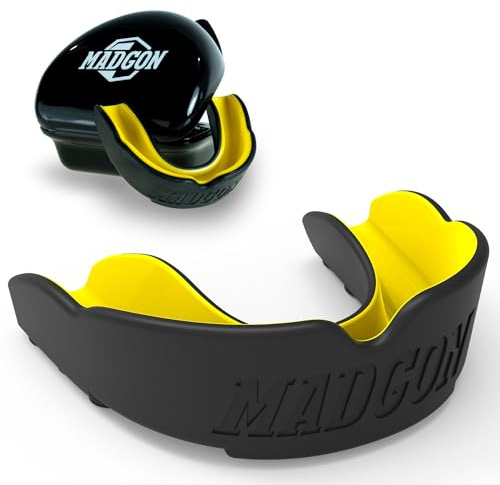 MADGON Mundschutz für ideale Atmung & leicht Anpassbar | Sport Zahnschutz für Kampfsport MMA Boxen Kickboxen - Erwachsene