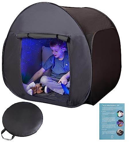 Sensory Play Tent | Calming Hideout for Kids | Sensory Den | Pop-up | Blackout | Indoor Tent | Easy to Setup | Helps with: SPD, Anxiety, ADHD, Autism & More | Single Size