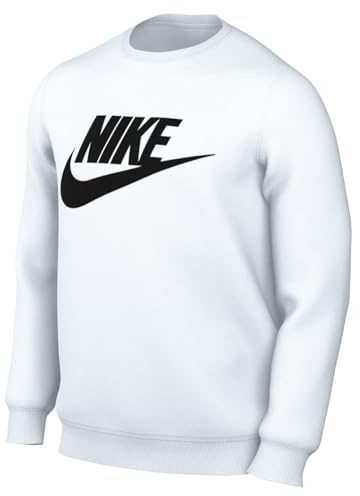 Nike M NSW Club BB Crew Gx - Maglia a Maniche Lunghe, da Uomo, Taglia XL, Colore: Bianco, Bianco, XL