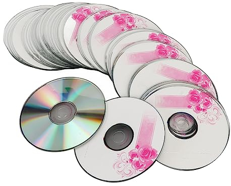 CD Vergini per Masterizzare Musica, Dischi CD R Vergini 52X 730 MB di Registrazione Ad Alte Prestazioni, Compatibili con la Maggior Parte delle unità CD R, Perfetti per (50 pezzi)