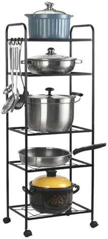 Pot Stand Pan Racks for Kitchen Corner Shelf - Pan Storage Saucepan Stand Pan Organiser for Efficient Kitchen Organization