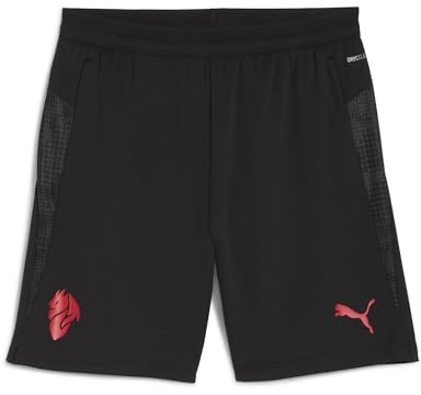 A.C. Milan - Pantaloncini Training con Tasche, Shorts Gara da Allenamento, Stagione 2025/2026, Prodotto Ufficiale, Adulto, Nero, L