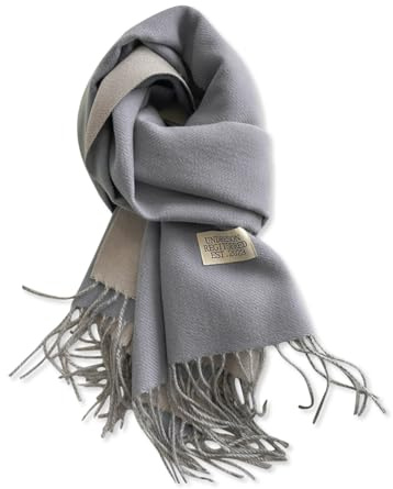 LumiSyne Reversible Cashmere Scarf For Women Men Solid Color Pashmina Shawls And Wraps Double-Sided Two-Color Plain Weave Scarf With Tassels Large Long Scarves Lightweight Warm Stole Wrap