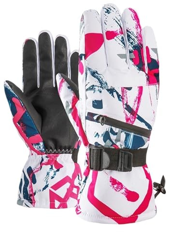 Guanti da sci per uomini e donne, guanti invernali impermeabili antivento per snowboard e sport all'aria aperta (colore 2, M)