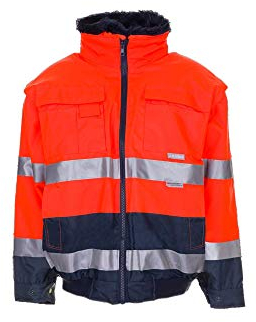 Planam 2046052 Warnschutz-Komfortjacke, Orange/Marine, Größe L