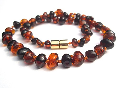 Amberta Natur Bernstein Kette Halskette ECHTE BALTISCHE Bernstein(35cm)