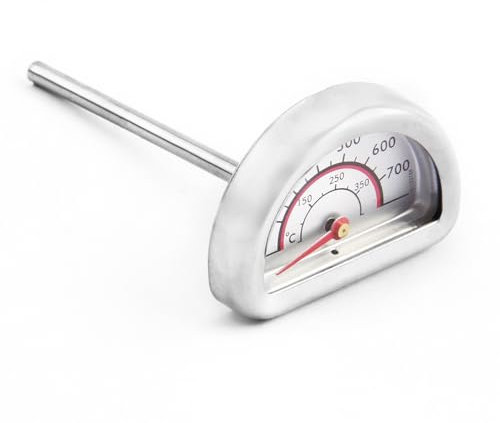 Termometro Professionale da Forno Compatibile con Omnia, Termometro da Cucina in Acciaio Inossidabile con Sensore Lungo 7 cm, Termometro Carne per Forni a Legna Pizza Pane, Barbecue, Forni in Pietra