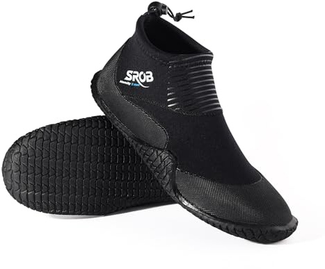 Neoprene Diving Boots 3mm with High Quality Non-Slip Rubber Sole Wetsuit for Men Women Water Fins Sailing Shoes for Water Sports Diving Surfing Snorkeling Kayaking, 3 mm black, 3/4 UK
