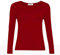 GUBA® Girls T Shirt Long Sleeve Top Kids Plain Basic Uniform T-Shirt Crew Neck Tee Size 5-13 Years (9-10 Years, Red)