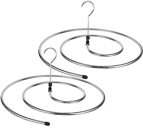 IMIKEYA 2 Stück Spiral Wäscheständer, Quilt Wäscheständer Kleiderbügel, Edelstahl Spiral-Quilt-Wäscheständer, Laken Aufhänger für Bettwäsche Bettdecken Tischdecken Vorhänge