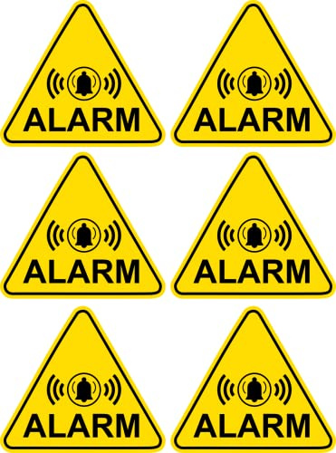 8 pegatinas – Alarma segura de videovigilancia, 7 x 6 cm, pegatinas para protección antirrobo, señal de advertencia, autoadhesiva, calidad prémium, AD11