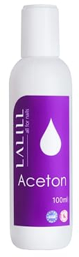 LALILL Acetona Quitaesmalte 100 ml - Para Esmaltes Híbridos, Gel, Acrílico y Tips - UV Acetona Pura