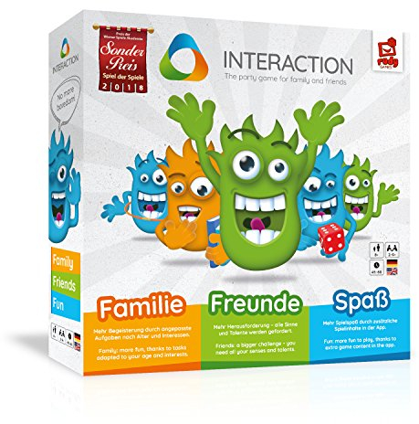 Interaction von Rudy Games Interaktiver Brettspiel Spaß mit App und Malstift, für Kinder und Freunde ab 8 Jahren