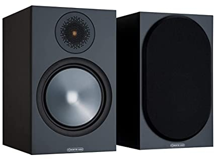 Monitor Audio Bronze 100 6G | Farbe: Schwarz | Kompaktlautsprecher | Paar | Stereo & Heimkino | Regal-Lautsprecher | 2-Wege | 8 Ohm | 100 Watt | Magnetische Abdeckung | Bassreflex | Passiv